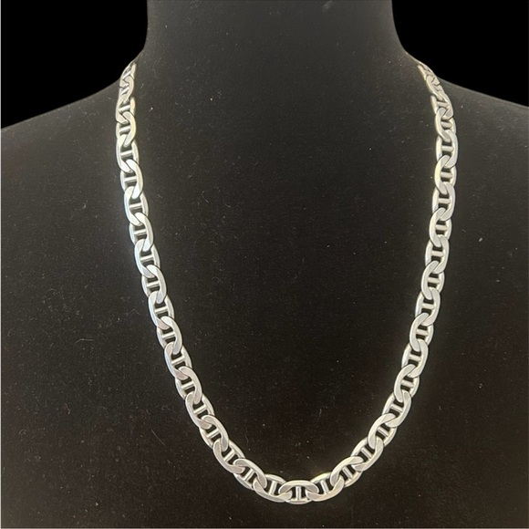 Vintage Sterling Silver Marked 925 Italy Mariner Link Chain - Picture 1 of 11
